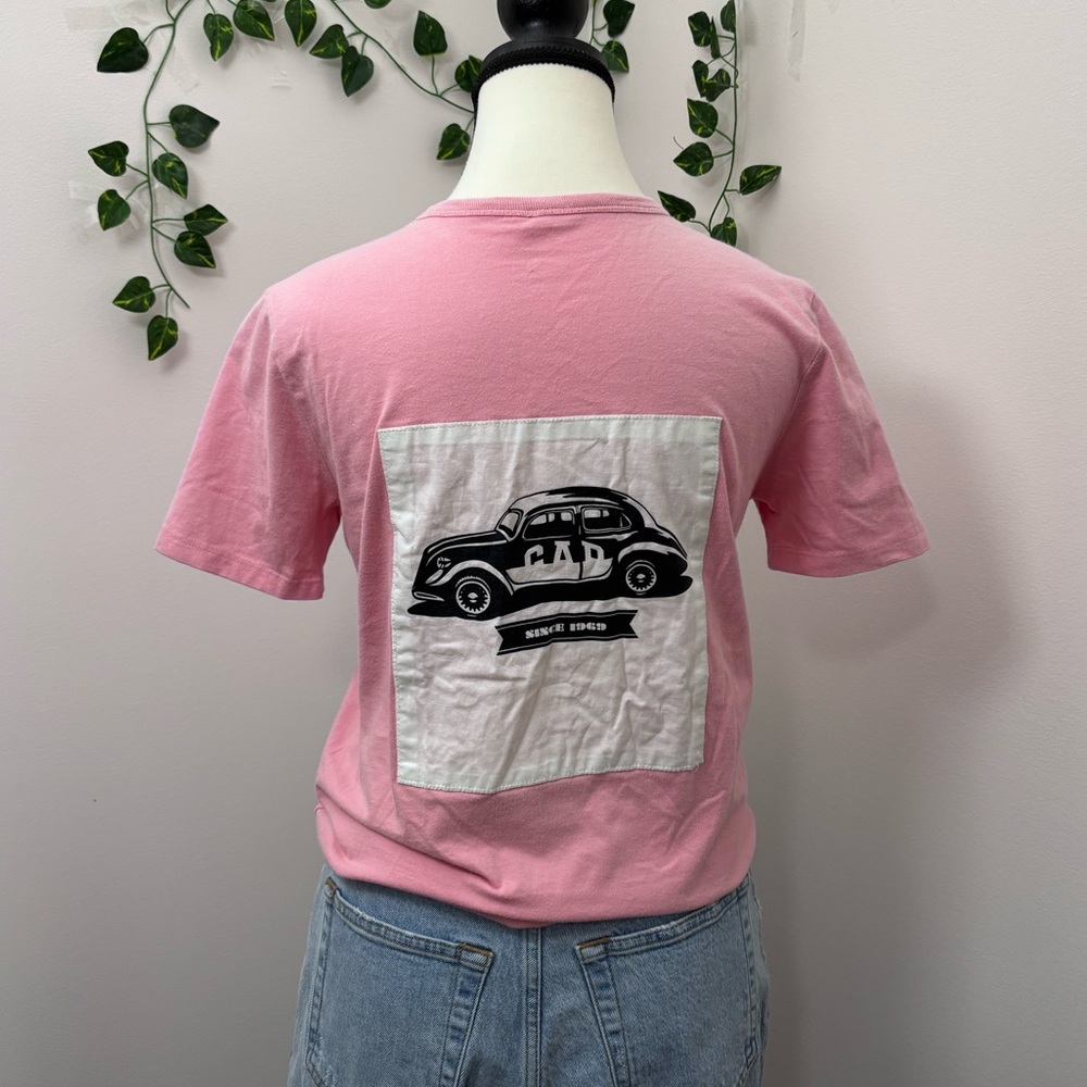 GAP Women's Soft Pink Graphic Short Sleeve Tee Cotton